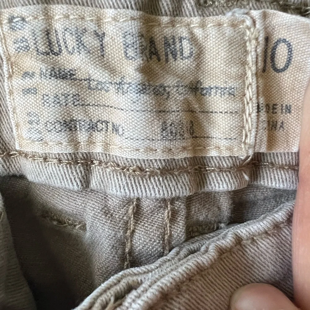 Lucky Brand beige denim pants size 10